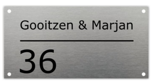 Rvs naambord diep gegraveerd