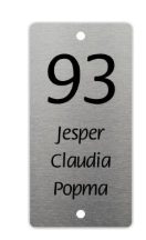 Rvs naambord diep gegraveerd