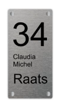 Rvs naambord diep gegraveerd