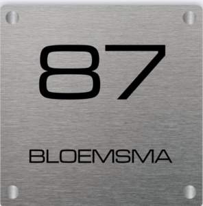 Naambord voordeur Roest Vrij Staal