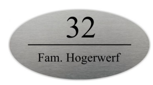 Ovaal Naamplaatje Roest Vrij Staal