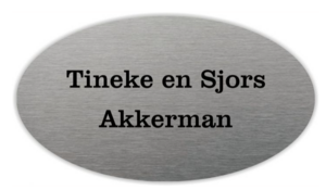 Ovale naamborden Roest Vrij Staal