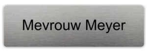 Rvs naambordje diep gegraveerd