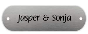 Rvs naambordje diep gegraveerd