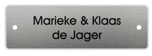 Rvs naambordje 