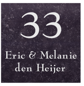 Naambord natuursteen – Belgisch hardsteen