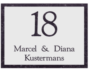 Blauwgrijs Belgisch Hardsteen naamborden