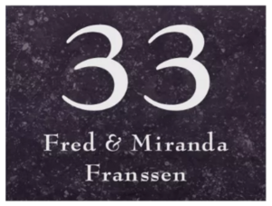 Budget Belgisch hardsteen naambord