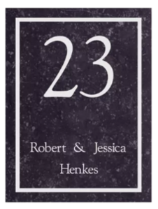 Natuurstenen naamplaten voordeur