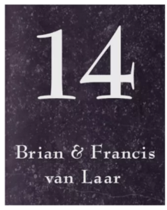 Naambord natuursteen – Belgisch hardsteen