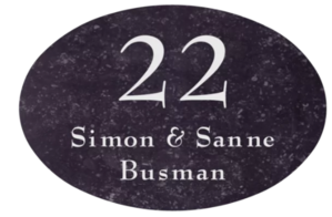 Ovaal Natuurstenen naamplaten 