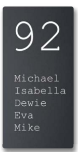 Rvs Antraciet naambord