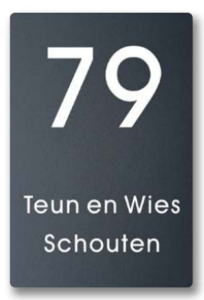 Rvs Antraciet naamborden