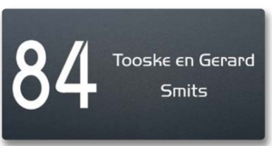 Rvs naamplaten Antraciet 