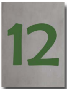 Betonnen huisnummerplaatjes