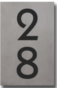 Betonnen huisnummerbordjes