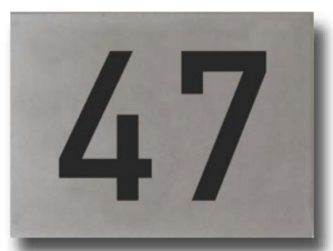 Naamplaten van beton