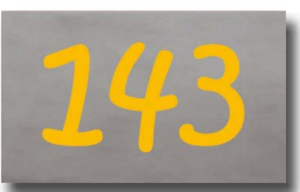 Huisnummerbord beton