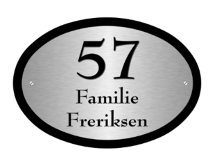 Naambord Rvs / Perspex Huisnummer