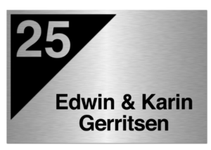 Naamborden van RVS/ Perspex Voorplaat