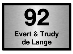 Industrieel RVS naambord / Perspex Huisnummer