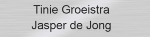 Rvs deur naamplaatje zelfklevend