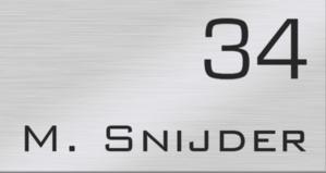 Deurbordje rvs zelfklevend