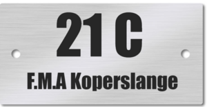 Naamplaat Roest Vrij Staal