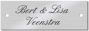 RVS naamplaatje.