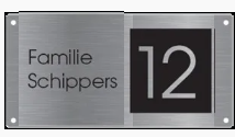 RVS naamborden de Luxe