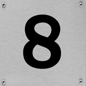 testttnummerbord aluminium