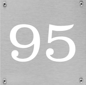 Aluminium huisnummer