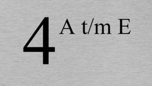 Aluminium huisnummerbord