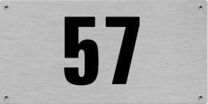 Huisnummerbord van aluminium