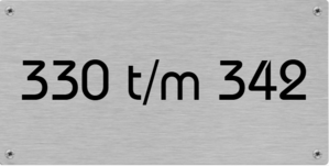 Aluminium huisnummerbord groot 