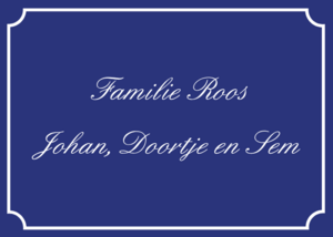 Emaille naambordjes met of zonder kader