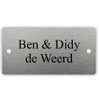 Rvs naambord diep gegraveerd