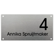 Rvs naambord diep gegraveerd