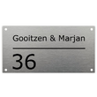 Rvs naambord diep gegraveerd