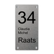 Rvs naambord diep gegraveerd