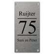 Rvs naambord diep gegraveerd