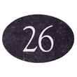 Ovaal Hardsteen huisnummerbord