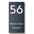 Antraciet naamborden RVS