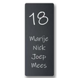 Rvs Antraciet naambord 