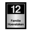 Naamplaat RVS / Perspex Voorkant