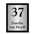 Naamplaten RVS / Perspex Achterplaat