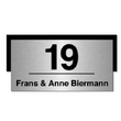  RVS naambord Industrieel / Perspex Huisnummer
