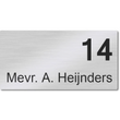 Rvs naambordje zelfklevend